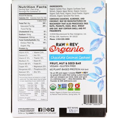 Raw Rev, Nutritional Bars