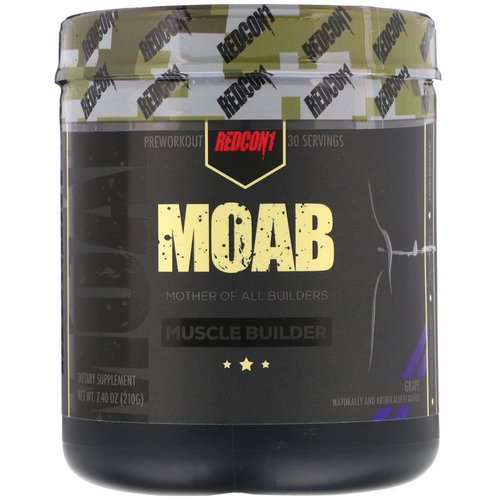 Redcon1, MOAB, Muscle Builder, Grape, 7.40 oz (210 g) Review