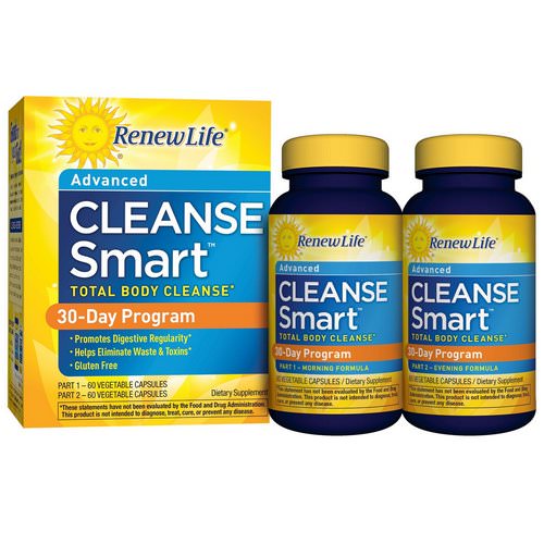 Renew Life, Advanced Cleanse Smart, 2 Bottles, 60 Vegetable Capsules Each Review