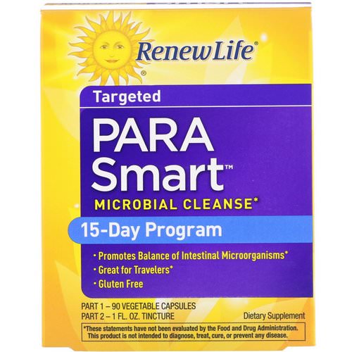 Renew Life, Targeted, ParaSmart, Microbial Cleanse, 2-Part 15-Day Program Review