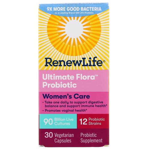 Renew Life, Women's Care, Ultimate Flora Probiotic, 90 Billion Live Cultures, 30 Vegetarian Capsules Review