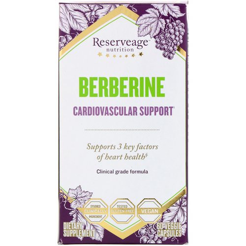 ReserveAge Nutrition, Berberine, Cardiovascular Support, 60 Veggie Capsules Review