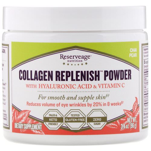 ReserveAge Nutrition, Collagen Replenish Powder, Chai Pear, 3.4 oz (96 g) Review