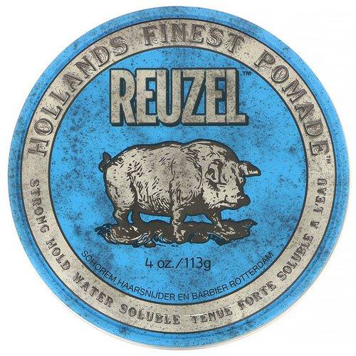 Reuzel, Blue Pomade, Water Soluble, Strong Hold, 4 oz (113 g) Review