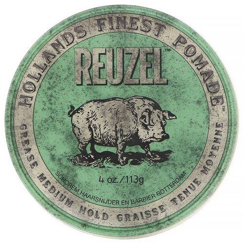 Reuzel, Green Pomade, Grease, Medium Hold, 4 oz (113 g) Review