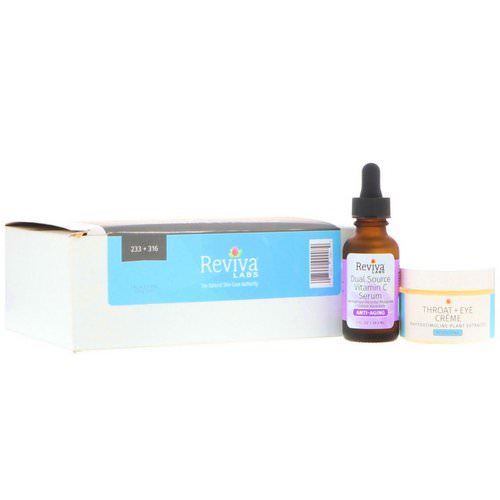 Reviva Labs, Dual Source Vitamin C Serum & Throat and Eye Creme, 2 Piece Bundle Review