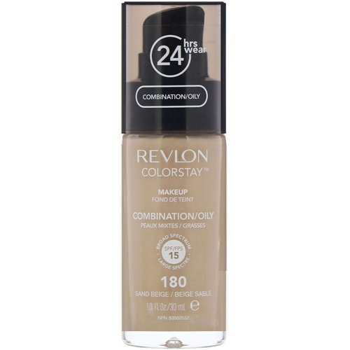 Revlon, Colorstay, Makeup, Combination/Oily, 180 Sand Beige, 1 fl oz (30 ml) Review