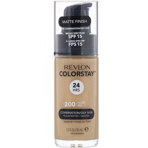 Revlon, Colorstay, Makeup, Combination/Oily, 200 Nude, 1 fl oz (30 ml) Review