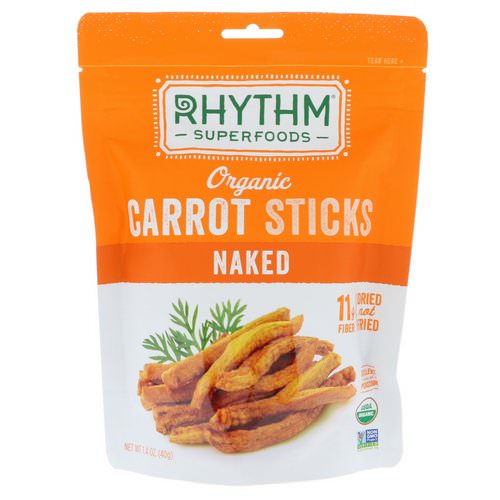 Rhythm Superfoods, Organic Carrot Sticks, Naked, 1.4 oz (40 g) Review