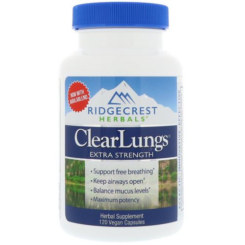 RidgeCrest Herbals, ClearLungs, Extra Strength, 120 Vegan Capsules Review