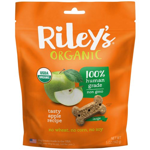 Riley’s Organics, Dog Treats, Large Bone, Tasty Apple Recipe, 5 oz (142 g) Review