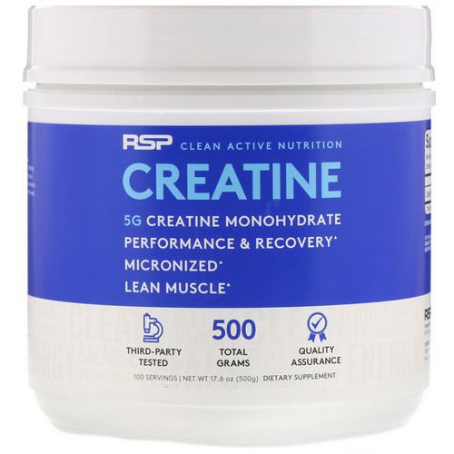 RSP Nutrition, Creatine Monohydrate, Micronized Creatine Powder, 5 g, 17.6 oz (500 g) Review