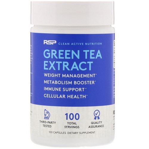 RSP Nutrition, Green Tea Extract, 500 mg, 100 Capsules Review