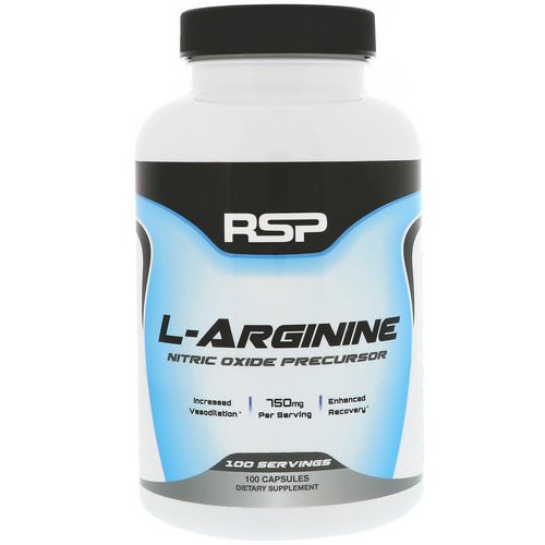 RSP Nutrition, L-Arginine, Nitric Oxide Precursor, 750 mg, 100 Capsules Review