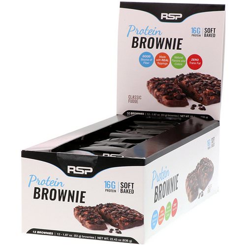 RSP Nutrition, Protein Brownie, Classic Fudge, 12 Brownies, 1.87 oz (53 g) Each Review