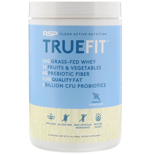 RSP Nutrition, TrueFit, Grass-Fed Whey Protein, Vanilla, 2 lbs (940 g) Review
