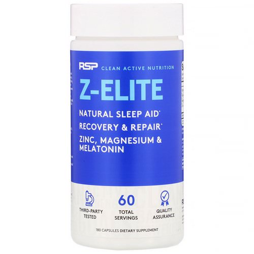RSP Nutrition, Z-Elite, Recovery & Sleep Support, 180 Capsules Review