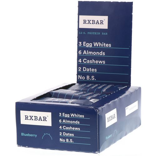 RXBAR, Protein Bars, Blueberry, 12 Bars, 1.83 oz (52 g) Each Review