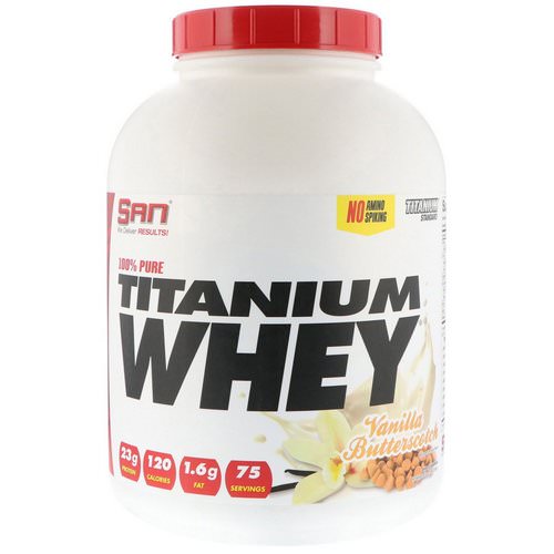 SAN Nutrition, 100% Pure Titanium Whey, Vanilla Butterscotch, 5 lbs (2268 g) Review