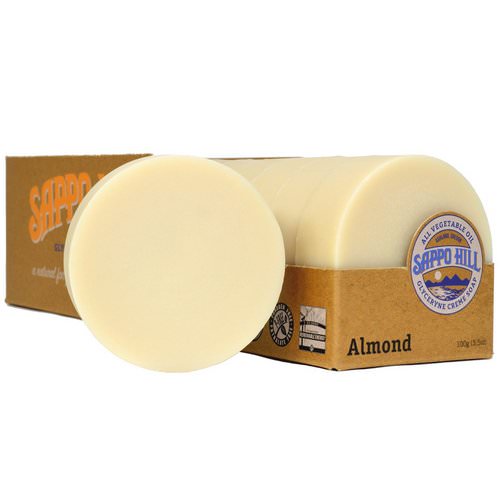 Sappo Hill, Glyceryne Cream Soap, Almond, 12 Bars, 3.5 oz (100 g) Each Review