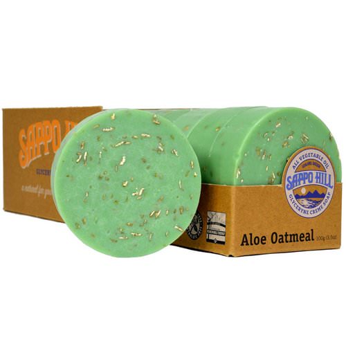 Sappo Hill, Glyceryne Cream Soap, Aloe Oatmeal, 12 Bars, 3.5 oz (100 g) Each Review