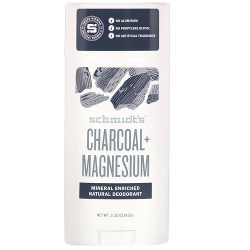 Schmidt's Naturals, Natural Deodorant, Charcoal + Magnesium, 3.25 oz (92 g) Review