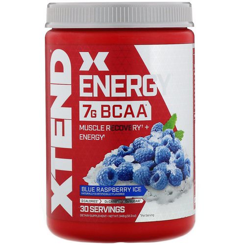 Scivation, Xtend Energy BCAA, Blue Raspberry Ice, 12.3 oz (348 g) Review