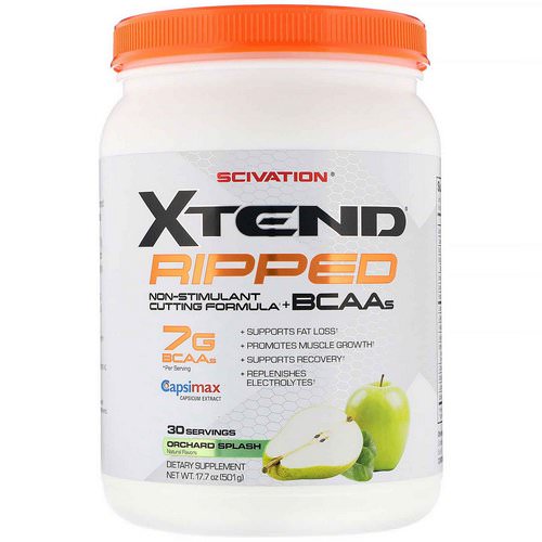 Scivation, Xtend, Ripped BCAAs, Orchard Splash, 17.7 oz (501 g) Review