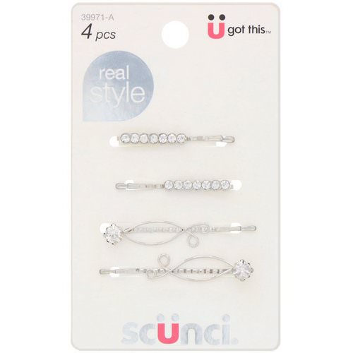 Scunci, Real Style, Spotlight Stone Bobby Pins, 4 Pieces Review