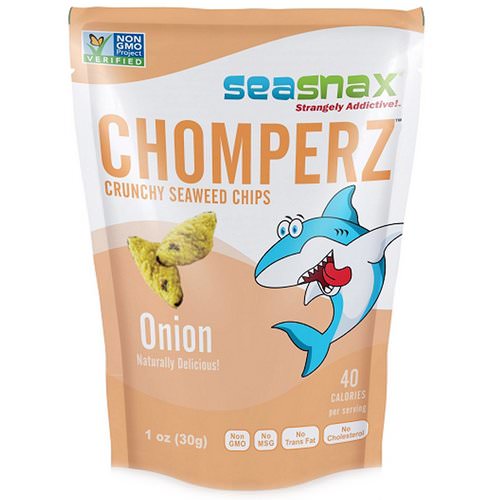 SeaSnax, Chomperz, Crunchy Seaweed Chips, Onion, 1 oz (30 g) Review