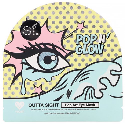 SFGlow, POP n' Glow, Outta Sight, Pop Art Eye Mask, 1 Eye Mask, 0.27 oz (8 ml) Review