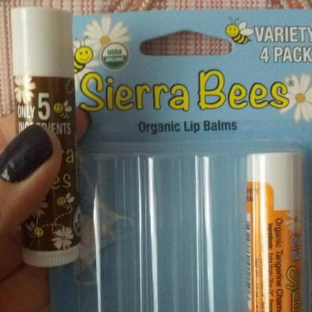 Sierra Bees, Organic Lip Balm Variety Pack, 4 Pack, .15 oz (4.25 g) Each Review