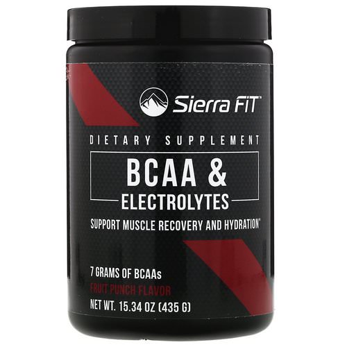 Sierra Fit, BCAA & Electrolytes, 7G BCAAs, Fruit Punch, 15.34 oz (435 g) Review