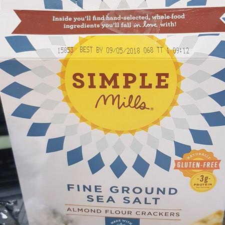 Naturally Gluten-Free, Almond Flour Crackers, Fine Ground Sea Salt