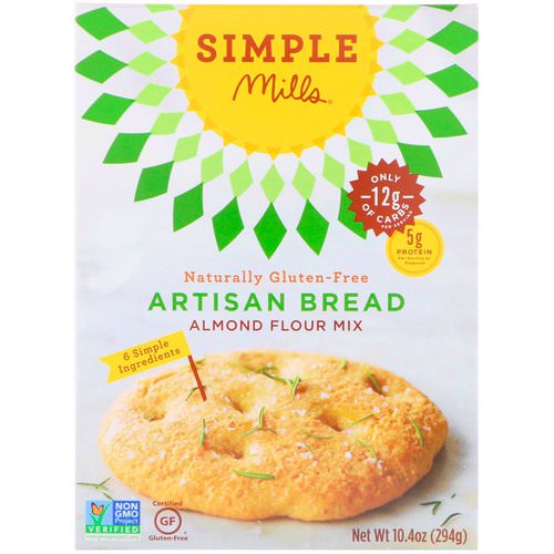 Simple Mills, Naturally Gluten-Free, Almond Flour Mix, Artisan Bread, 10.4 oz (294 g) Review