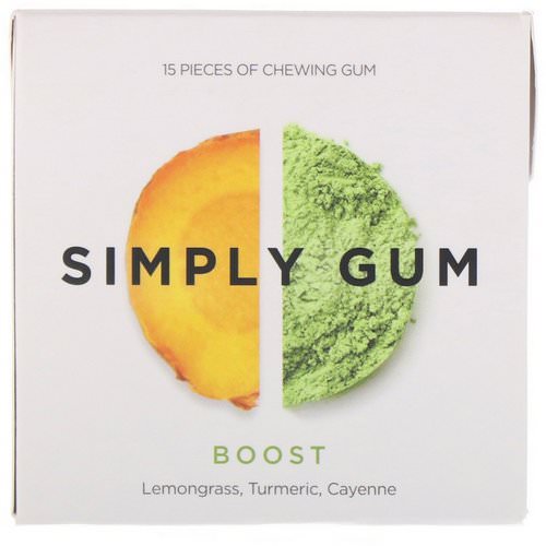 Simply Gum, Simply Gum, Boost, 15 Pieces Review