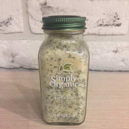Simply Organic, Salt, Garlic Spices