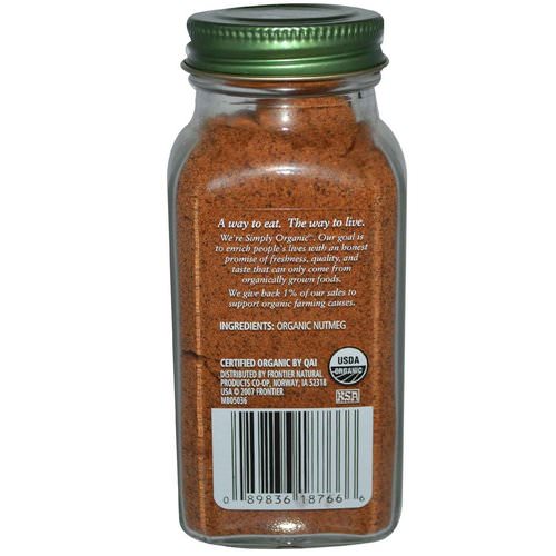 Simply Organic, Ground Nutmeg, 2.30 oz (65 g) Review