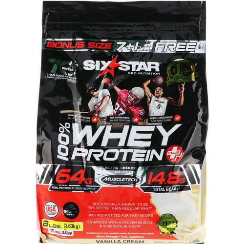 Six Star, Elite Series, 100% Whey Protein Plus, Vanilla Cream, 8 lb (3.63 kg) Review