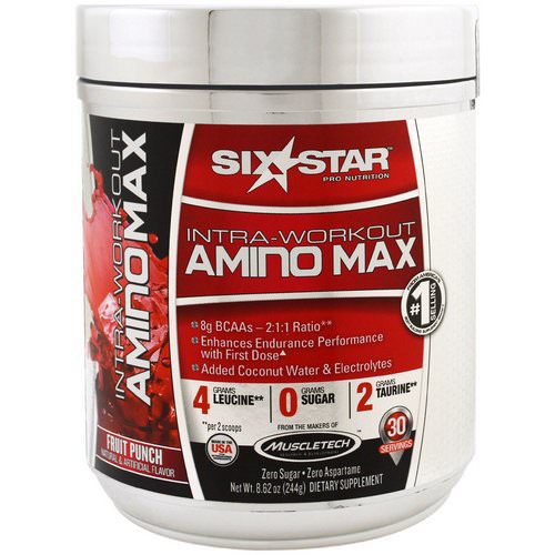 Six Star, Intra-Workout Amino Max, Fruit Punch, 8.62 oz (244 g) Review