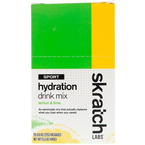 SKRATCH LABS, Sport Hydration Drink Mix, Lemon & Lime, 20 Packets, 0.8 oz (22 g) Each Review