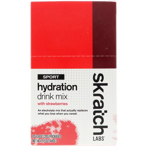 SKRATCH LABS, Sport Hydration Drink Mix, Strawberries, 20 Packets, 0.8 oz (22 g) Each Review