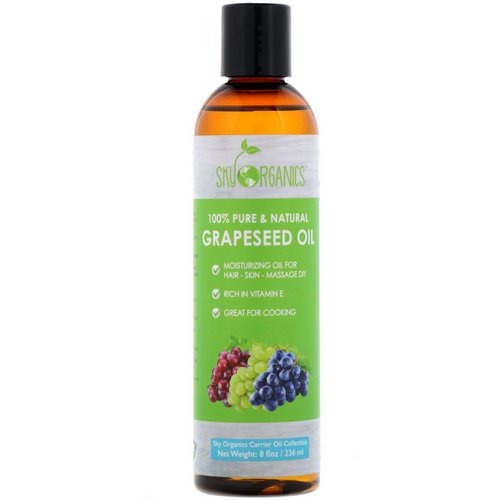 Sky Organics, Grapeseed Oil, 100% Pure & Natural, 8 fl oz (236 ml) Review