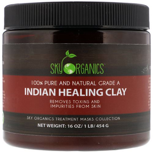 Sky Organics, Indian Healing Clay, 100% Pure and Natural Grade A, 16 oz (454 g) Review