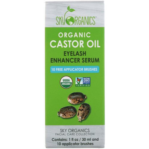 Sky Organics, Organic Castor Oil, Eyelash Enhancer Serum, 1 fl oz (30 ml) Review