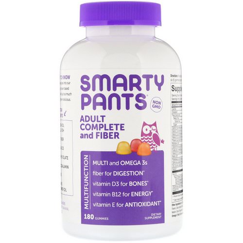 SmartyPants, Adult Complete and Fiber, 180 Gummies Review