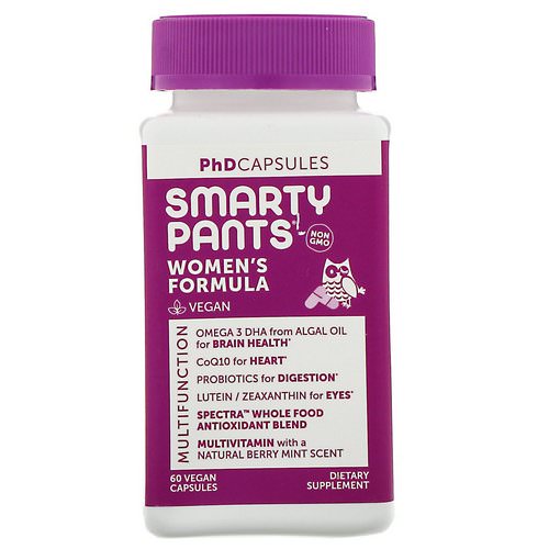 SmartyPants, PhD Capsules, Women's Formula, 60 Vegan Capsules Review