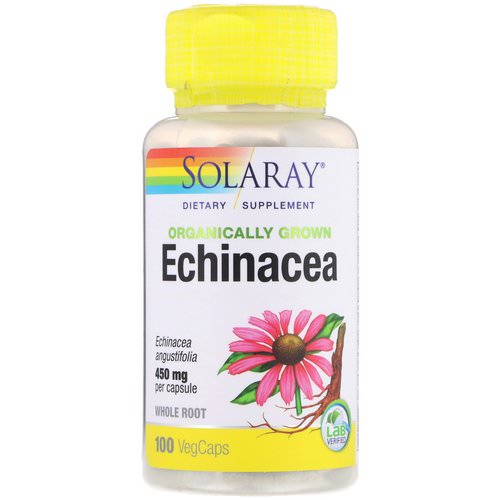 Solaray, Organically Grown Echinacea, 450 mg, 100 VegCaps Review