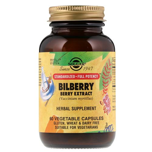 Solgar, Bilberry Berry Extract, 60 Vegetable Capsules Review