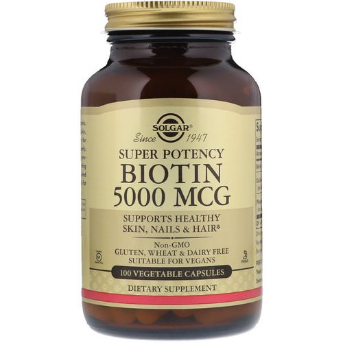 Solgar, Biotin, 5,000 mcg, 100 Veggie Caps Review